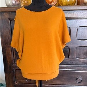 Anthropologie distressed tie back sweatshirt